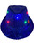 Adult's LED Light Up Blue Sequin Fedora Jazz Hat Costume Accessory