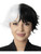Adult's Anime Hero Black And White Wave Wig Costume Accessory
