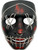 Heavy Cross Hatch Eyes Mask With Aqua Party Wire EL Light Up Costume Accessory