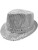 Adult's LED Light Up Silver Sequin Fedora Jazz Hat Costume Accessory