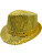 Adult's LED Light Up Gold Sequin Fedora Jazz Hat Costume Accessory