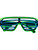 Shutter Glasses Blue In Lime Green Costume Accessory