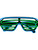 Shutter Glasses Lime In Aqua Costume Accessory