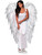 Adult's Full Length White Angel Wings Costume Accessory
