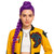 KPop Anime Purple Bun Ponytail Womens Wig