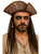 Pirate Hat With wig Costume Accessory