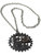 Adult Steampunk Costume Dark Bronze Gears Pendant Necklace
