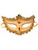 Womens Elegant Gold Venetian Masquerade Half Mask Costume Accessory