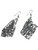 Womens 70's Hippie Disco Drop Silver Sequin Earrings Costume Accessory