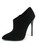 Highest Heel Womens 4.5" Carbon Fiber Ankle Bootie Black Suede PU Shoes