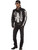 Men's Adult's Large Black White Faux Leather Skeleton Biker Jacket