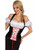 Adult Women's Oktoberfest Beer Girl Costume Accessory Lace-Up Corset Style Vest