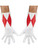 Adults Red Mighty Morphin Power Ranger Gloves Costume Accessory