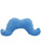 Large Jumbo Plush Blue Handlebar Moustache