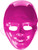 Adult's Male Blank Pink Halloween Costume Colored Face Mask Facemask