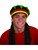 Jamaican Rasta Rastafarian Beanie Hat With Dreadlocks Costume Accessory