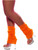 Adults Womens Neon Orange Leg Warmers Socks Costume Accessory