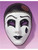 New Halloween Costume Unisex Sad Face White Pierrot Theatrical Mask