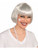 Adult's Womens White Bob Hair Wig With Bangs Costume Accessory