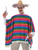 Adult Mens large Mexican Bandito Hombre Serape Costume With Hat