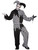Adults Mens Black And White Harlequin Dark Jester Costume