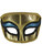 Gold Blue Egyptian Pharaoh Carnival Venetian Mask