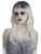 Womens Long Black White Wavy Ghostly Spirit Ghost Lady Costume Wig