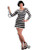 Adult's Womens Jail Bird Prison Break Prisoner Costume Dress