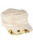 Beige Brown Cadet Cap with Brass Rivets And Camo Trim