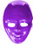 Adult's Male Blank Purple Halloween Costume Colored Face Mask Facemask