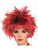 Adult Womens Black and Red Spiked 80s Punk Costume Wig