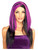 Womens Sexy Witch Costume Black and Purple Stripe Wig