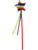 Adult's Funky Pride Colorful 70s Retro Ribbon Rainbow Wand Costume Accessory