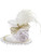Women's Deluxe Ghost Bride White Gold Mini Top Hat With Flower