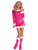 Womens Adult Sexy Pink Helper Christmas Mrs Claus Costume