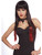Women's Sexy Slash Costume 2-Ton Black Wig with Red Tips