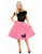 Womens Sexy Bubblegum Pink Poodle Skirt 50s Sock Hop Costume