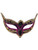 Adults Black And Magenta With Gold Trim Venetian Masquerade Half Mask