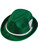 Mens Green German Bavarian Oktoberfest Hat With White Hat Band And Feather