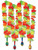 Mexican Fiesta Maraca Shaker Hawaiian Lei Necklace Costume Accessory