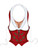 Adults Womens Plastic Santa's Helper Vest Chest Piece Christmas Accessory