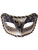 Adults Black And Gold Rope Trim Venetian Masquerade Half Mask Costume Accessory