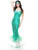 Adults Womens Sexy Tight Emerald Green Fantasy Mermaid Costume