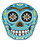 Day Of The Dead Mexican Blue Skull Pillow Halloween Decoration Accessory