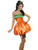 Womens Sexy Fever Halloween Pumpkin Classic Cutie Dress Costume