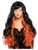 Womens Sexy Costume Black and Orange Long Fantasy Wig