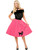 Womens Sexy Fuchsia Poodle Skirt 50s Sock Hop Costume