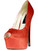 Sexy Womens 6" Red Rhinestone Covered Peep Toe Pump 2" Platform Shoes