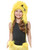 Childs Girls Yellow Plush Cartoon Monster Hood With Bow