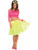 Women's Sexy 80s Neon Yellow Costume Bustle Tu Tu Burlesque Lace Tutu Skirt